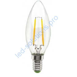 Светодиодная лампа свеча  Filament  Е14-4W/220V/360°, 420-480lm