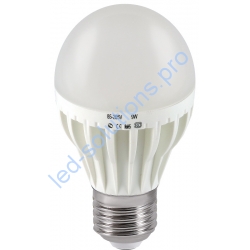 Светодиодная лампа шар E27-9W/220V/120°, 780-810lm
