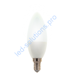 Светодиодная лампа свеча E14-5W/220V/140°, 400-450lm